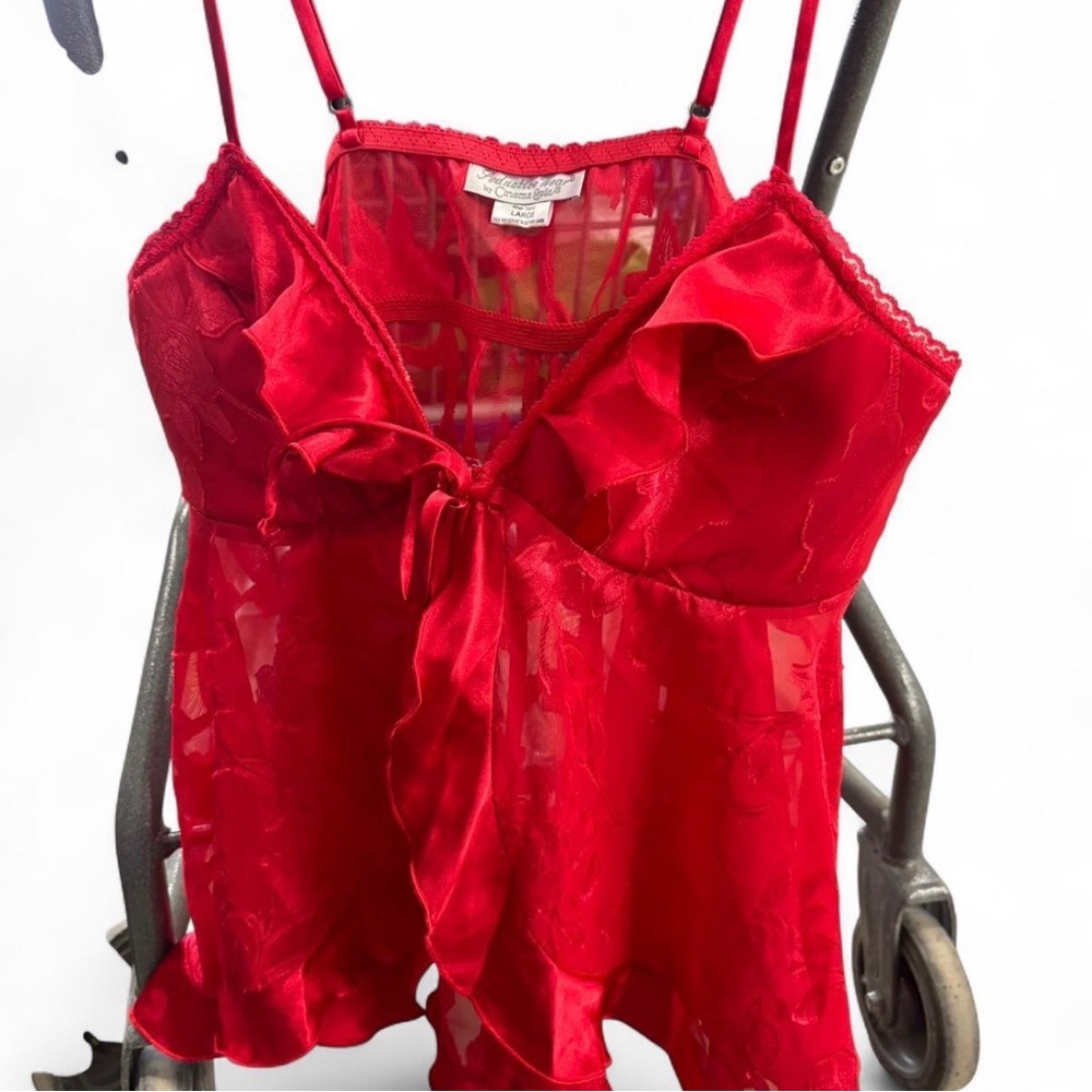 Red Sheer Lingerie Top